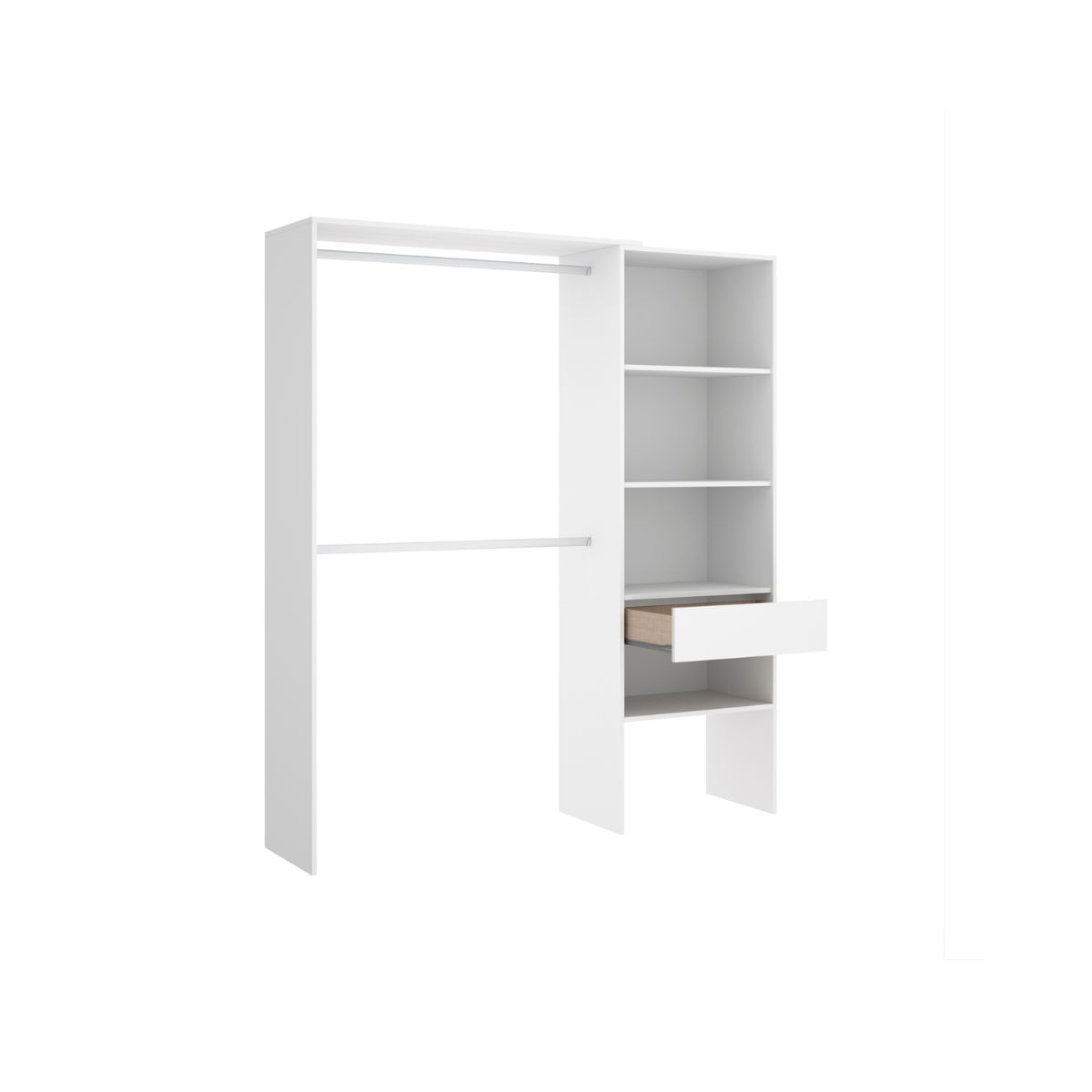 Conjunto-de-dormitorio-Lago-Pack-9-cama---mesita---armario-vestidor-natural-blanco-lateral