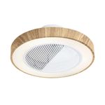 Ventilador de techo Leaf Sulion 12W tipo plafón natural Ø51 cm