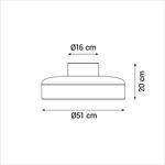 Ventilador de techo Leaf Sulion 12W tipo plafón natural Ø51 cm 6