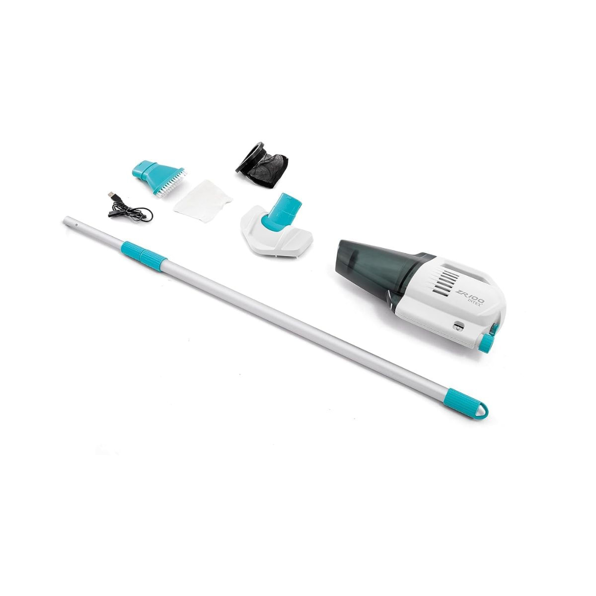 Aspirador-de-piscina-Intex-ZR100-manual-recargable-con-accesorios-accesorios