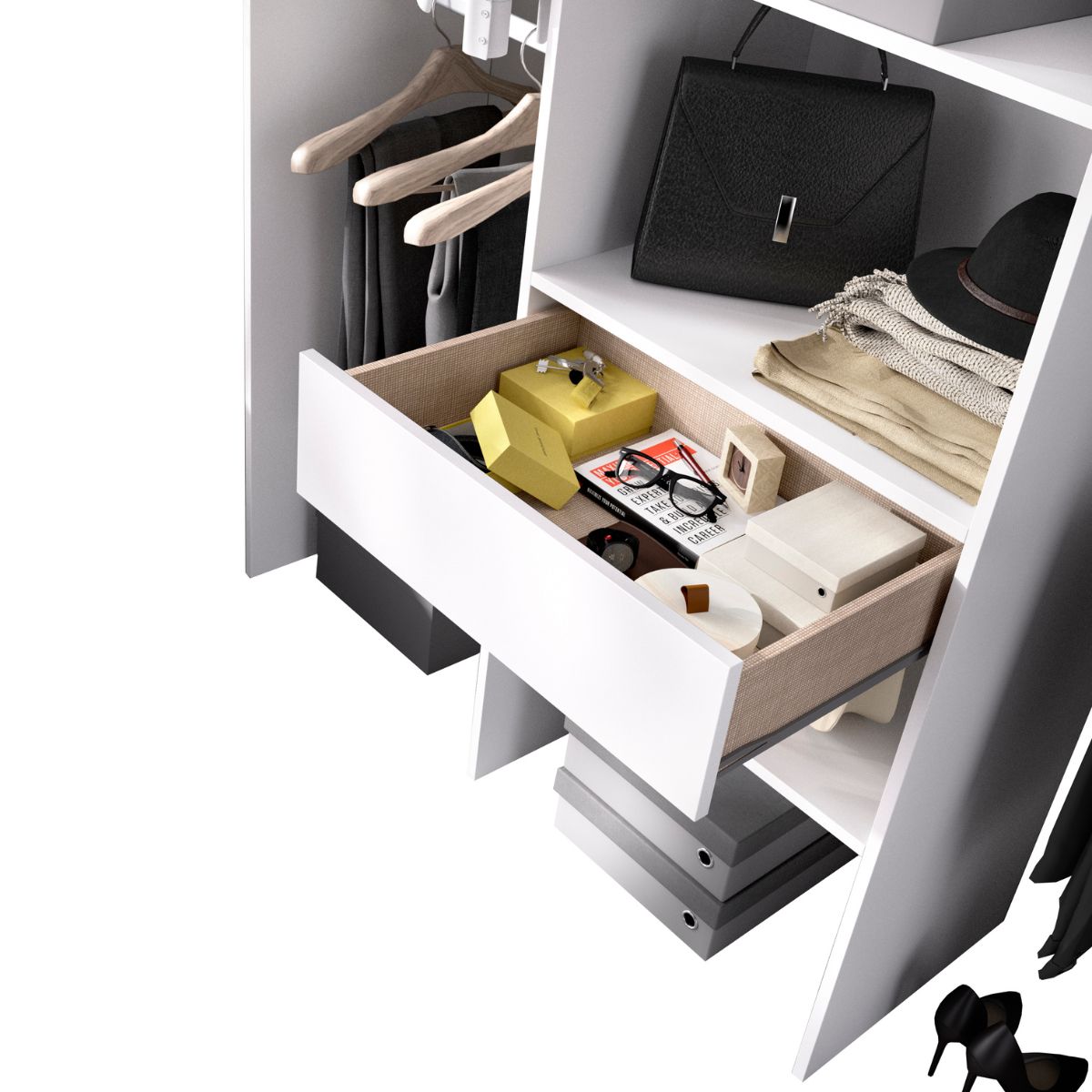 Vestidor-Suit-1-columna-con-barras-laterales-blanco-187x160x50-cm