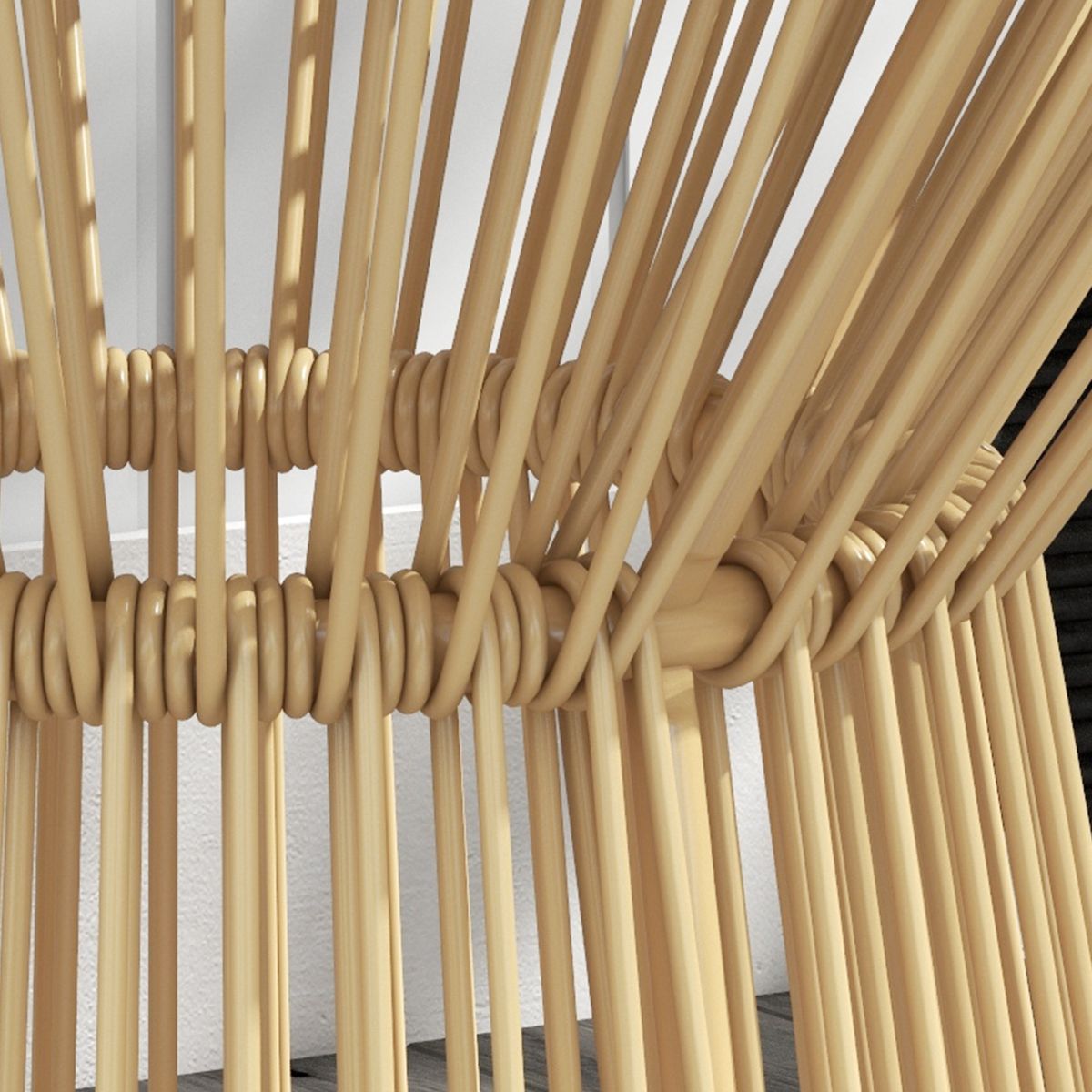 Mesa auxiliar Paradise Outsunny encimera de cristal beige Ø40x42 cm