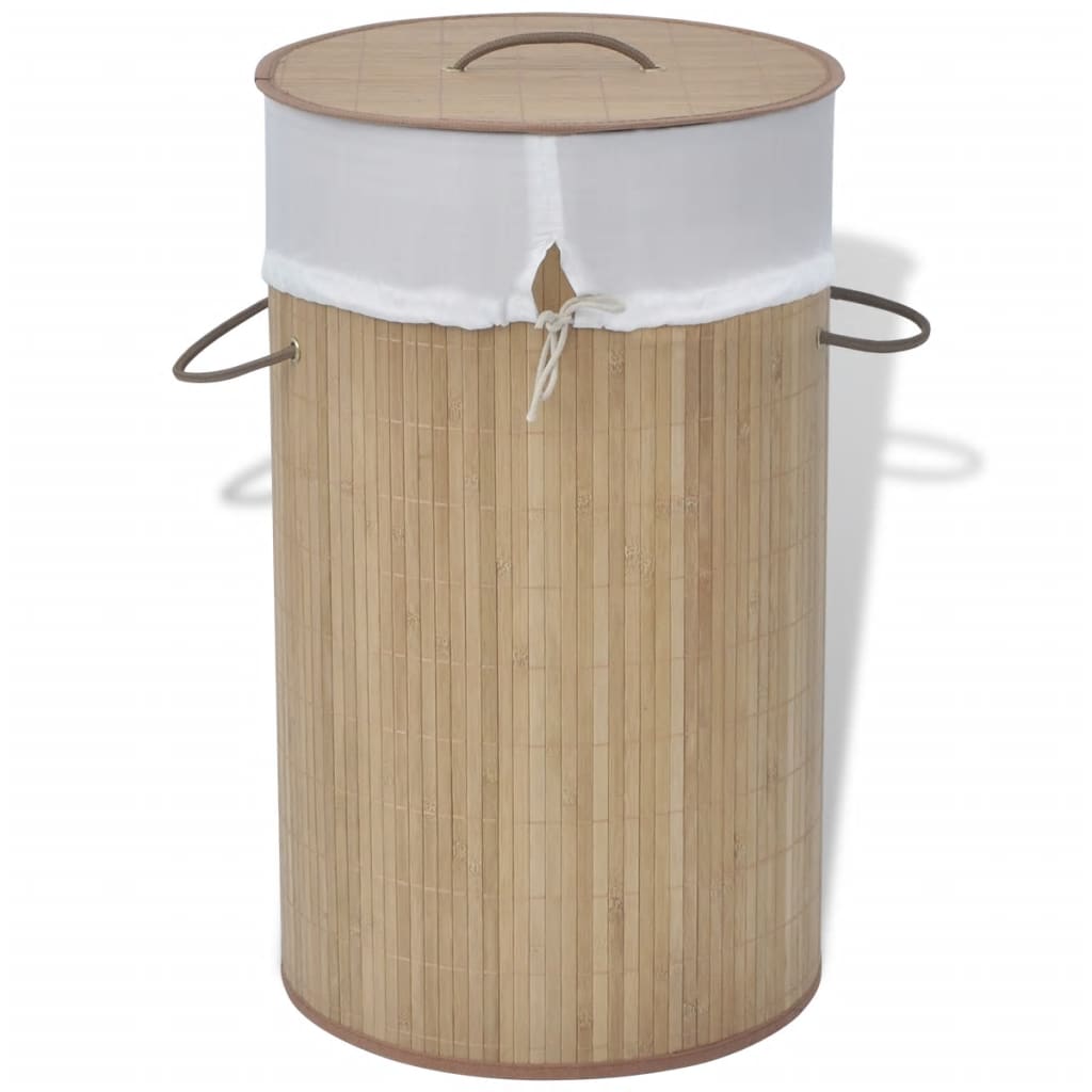 Cesto de ropa sucia Gama plegable con asas natural Ø35x60 cm