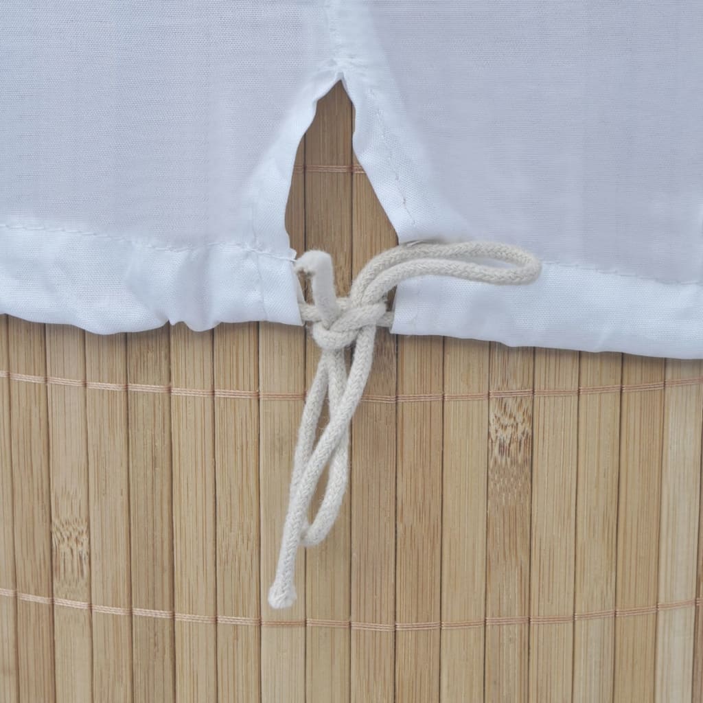 Cesto de ropa sucia Gama plegable con asas natural Ø35x60 cm