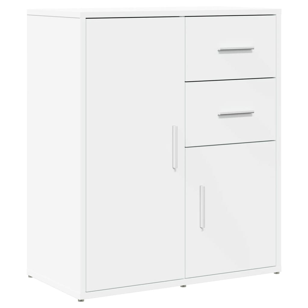 Aparador Miley 2 cajones + 2 armarios blanco 70x60x31 cm
