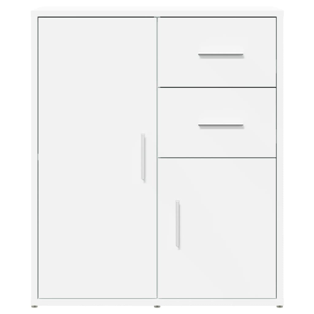 Aparador Miley 2 cajones + 2 armarios blanco 70x60x31 cm