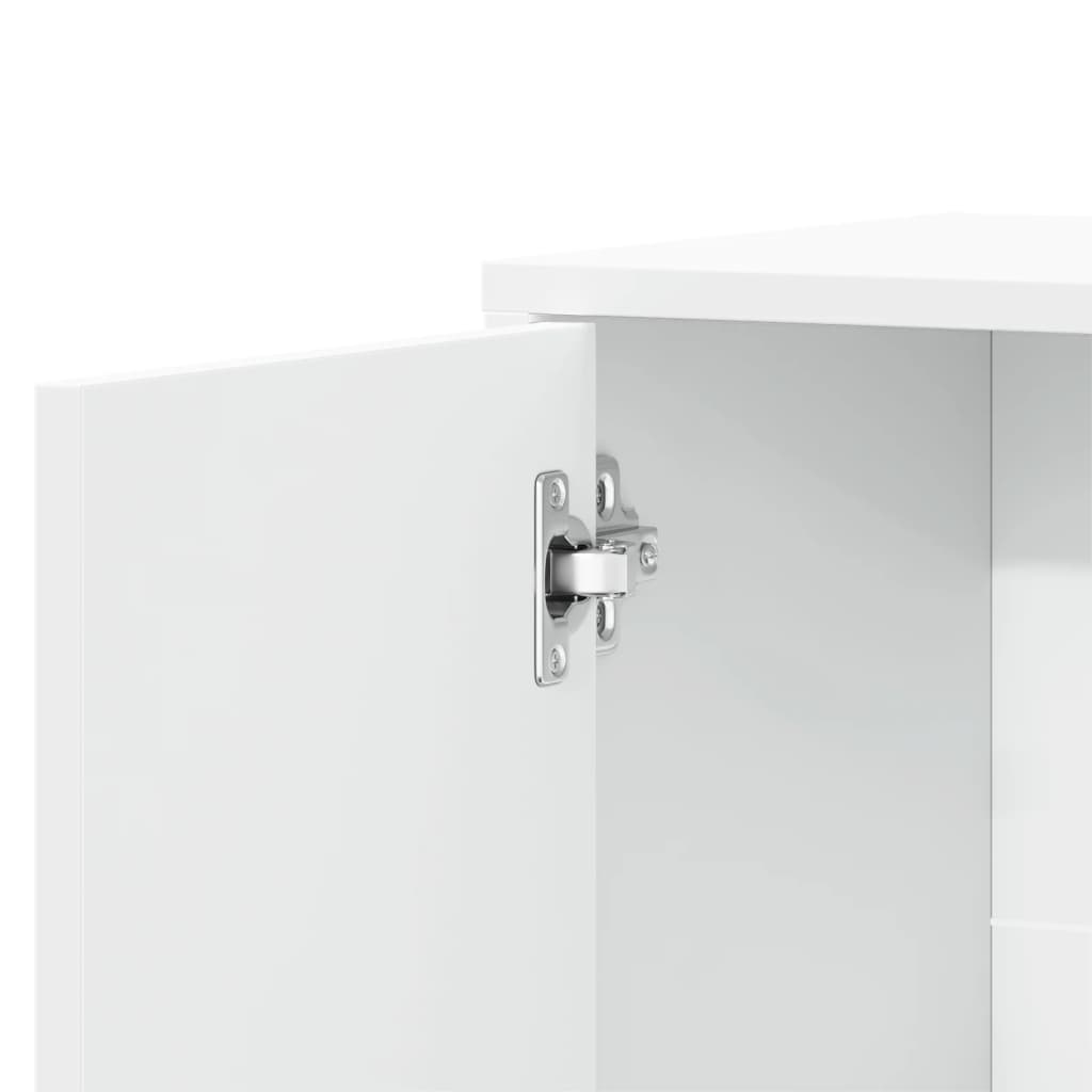 Aparador Miley 2 cajones + 2 armarios blanco 70x60x31 cm