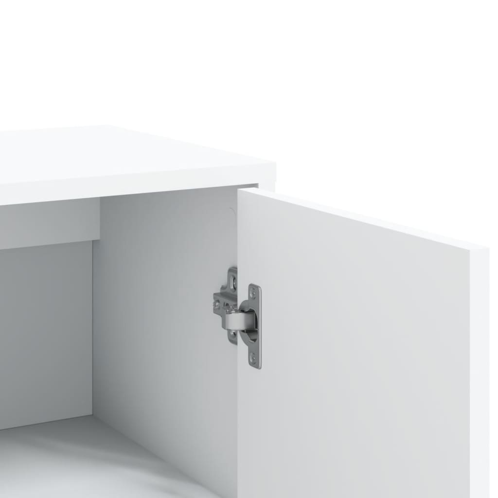 Aparador Trípoli 2 puertas + 2 estantes blanco 84x60x31 cm