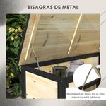 Baúl Perla Outsunny 4 ruedas natural/negro 43x100x50 cm