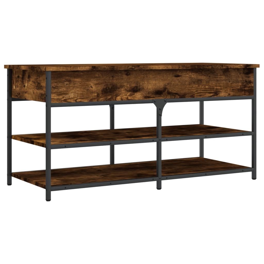 Banco zapatero Urma 2 estantes roble 50x100x42,5 cm