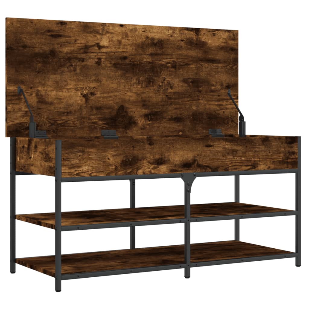 Banco zapatero Urma 2 estantes roble 50x100x42,5 cm