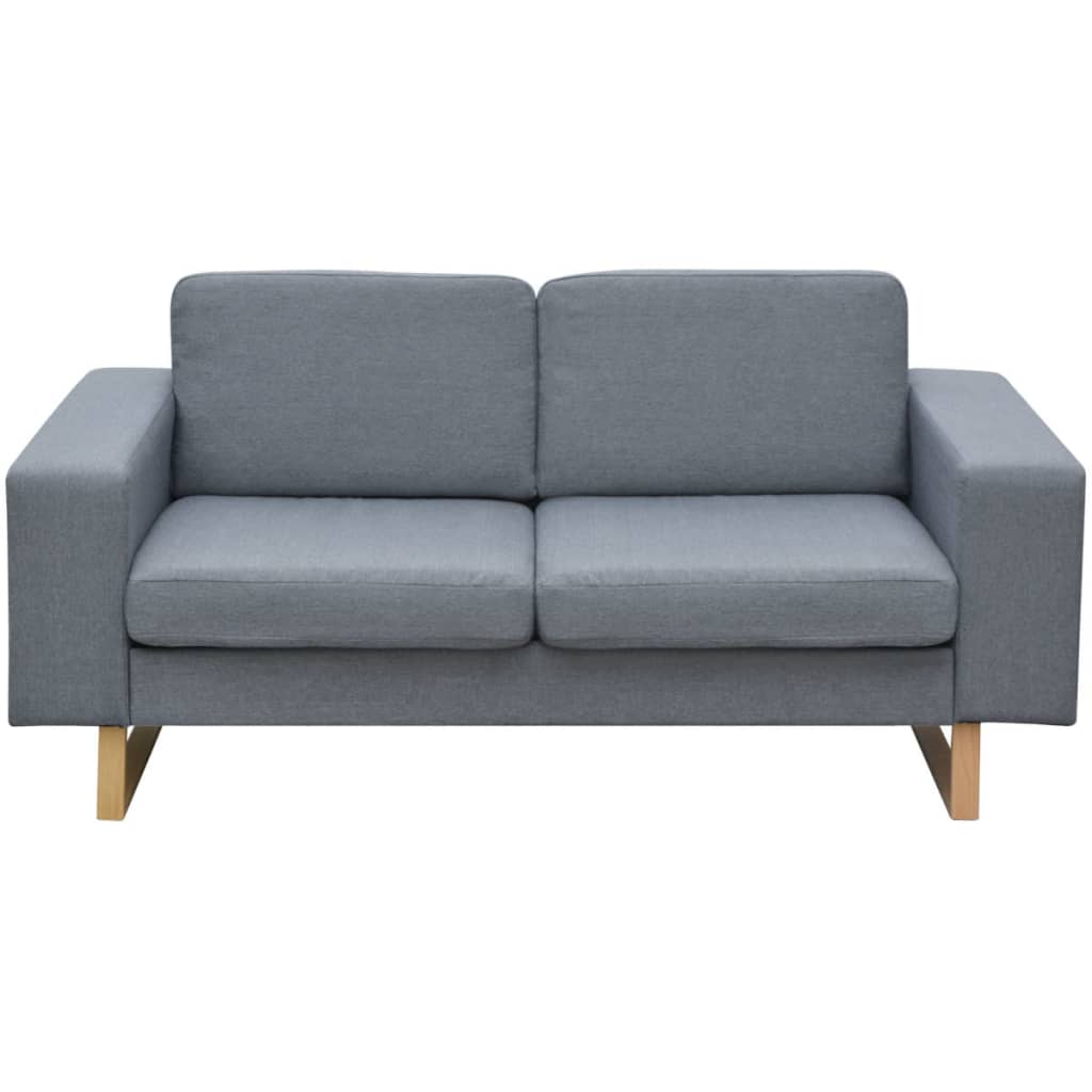 Sofá Pamela 2 plazas tela gris 76x156x82 cm