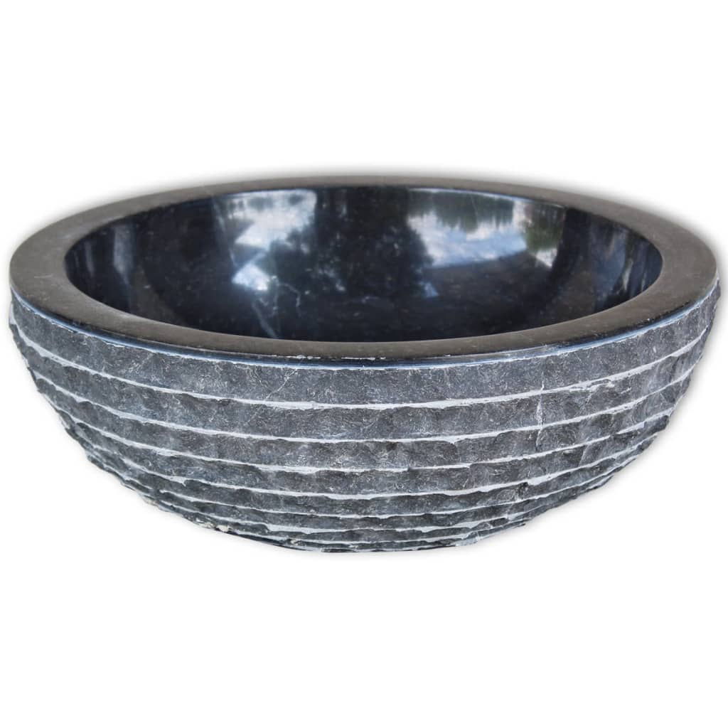Lavabo Neptuno mármol negro Ø40x15 cm