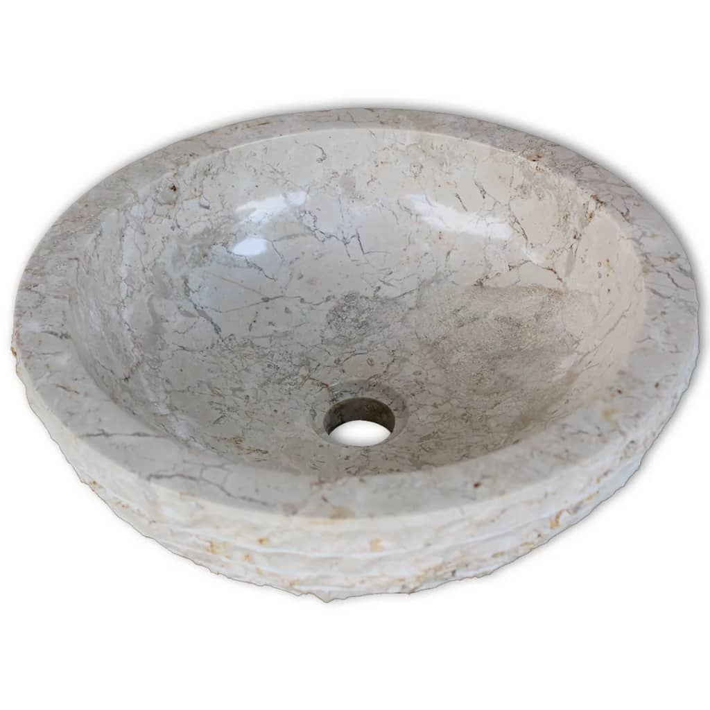 Lavabo Neptuno mármol crema Ø40x15 cm