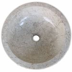 Lavabo Neptuno mármol crema Ø40x15 cm