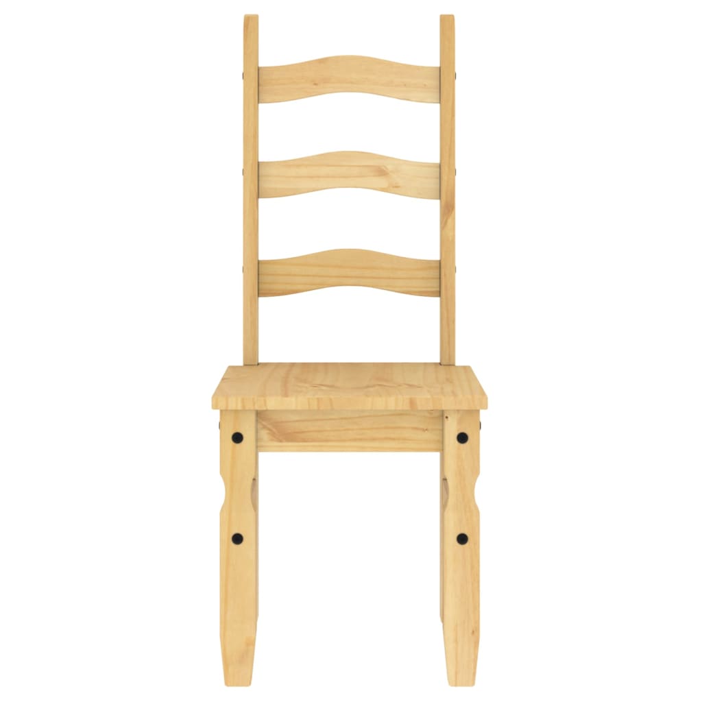 Pack de 2 sillas de comedor Corona madera de pino natural 107x42x47 cm 4