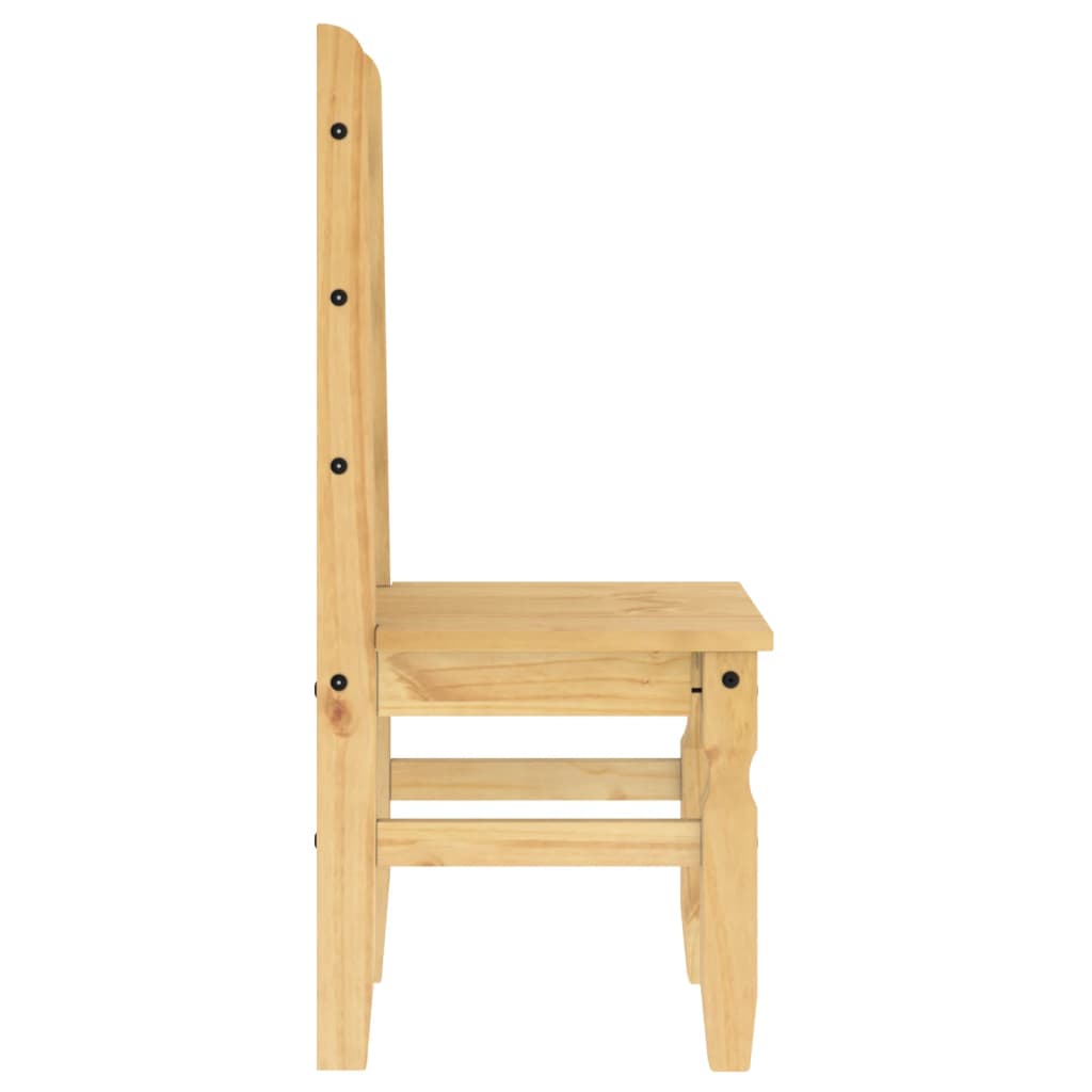 Pack de 2 sillas de comedor Corona madera de pino natural 107x42x47 cm 6