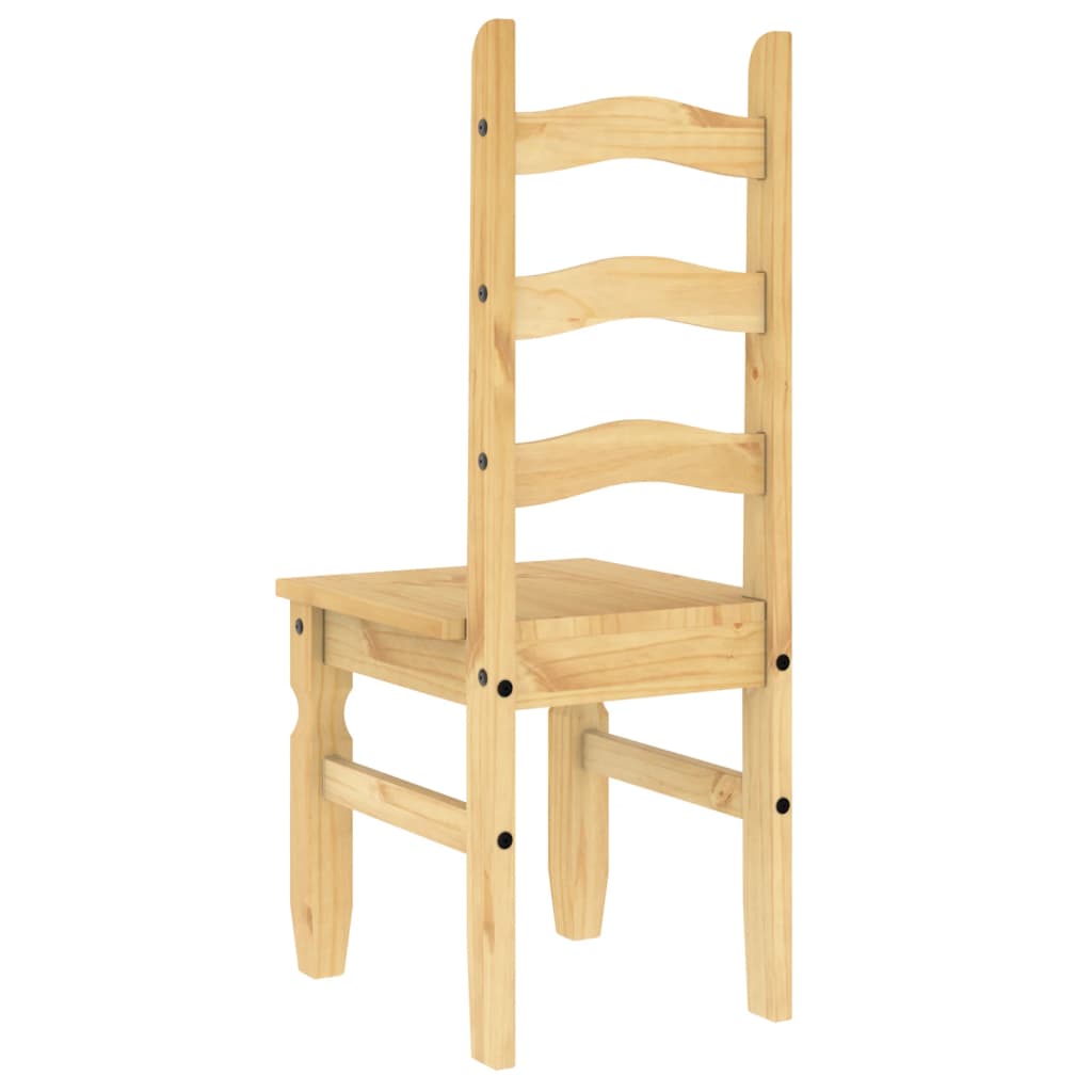Pack de 2 sillas de comedor Corona madera de pino natural 107x42x47 cm 7