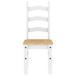 Pack de 2 sillas de comedor Corona madera de pino blanco/natural 107x42x47 cm 4