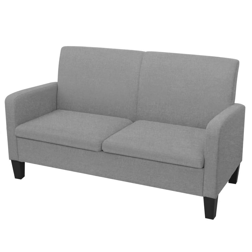 Sofá Anne 2 plazas tela gris 76x135x65 cm 2