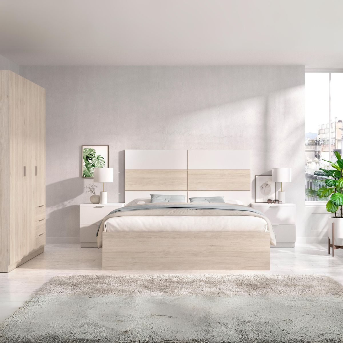 Conjunto-de-dormitorio-Pack-Astra-2-cabecero---2-mesitas---aro-blanco-natural