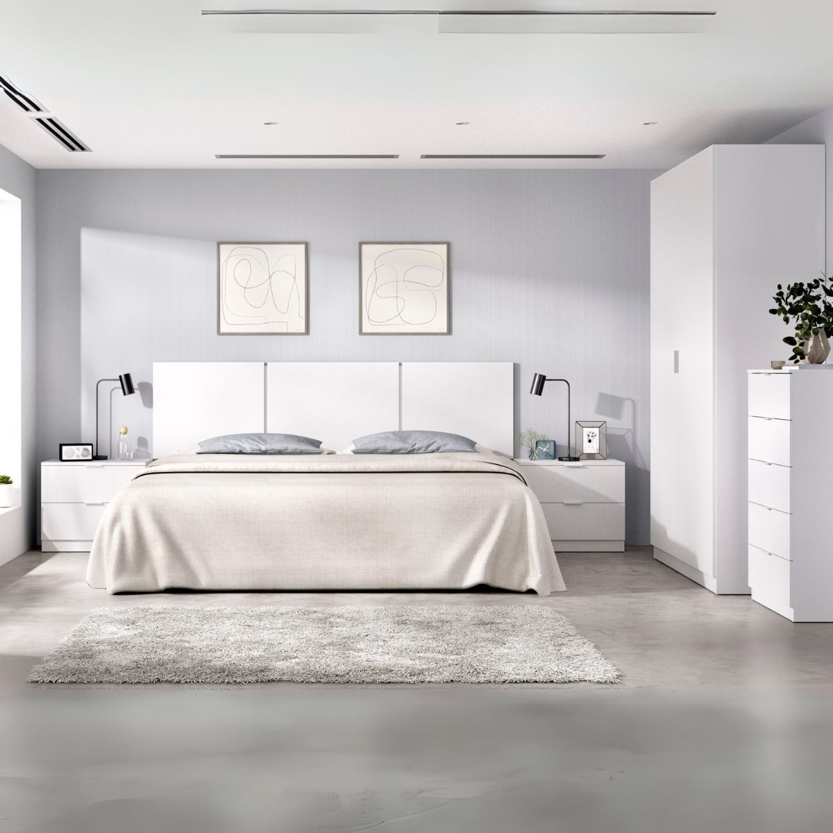 Conjunto-de-dormitorio-Havana-Pack-4-cabecero---2-mesitas---comoda---armario-blanco-