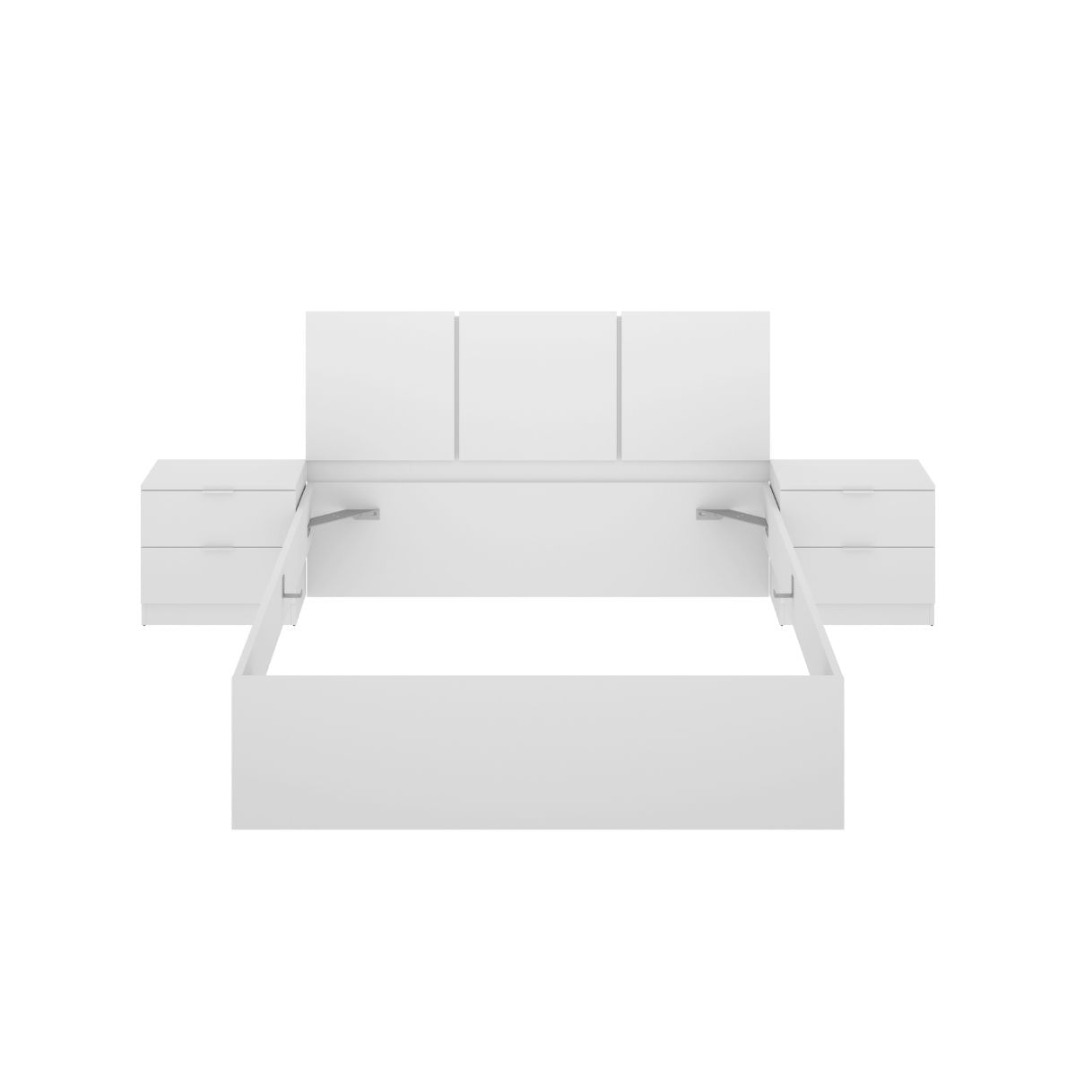 Conjunto-de-dormitorio-Pack-Havana-5-cabecero---2-mesitas---aro---comoda-blanco-frontal-cerrado