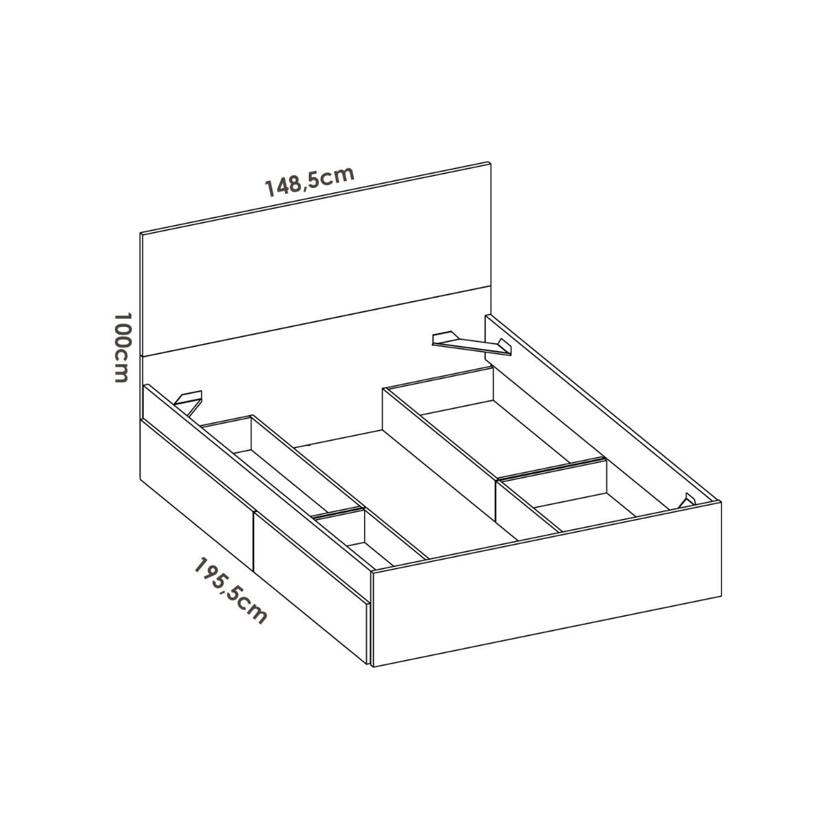 Cama-Lago-cabecero---4-cajones-blanco-100x1485x1955-cm-medidas