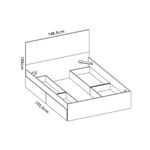 Cama-Lago-cabecero---4-cajones-blanco-100x1485x1955-cm-medidas