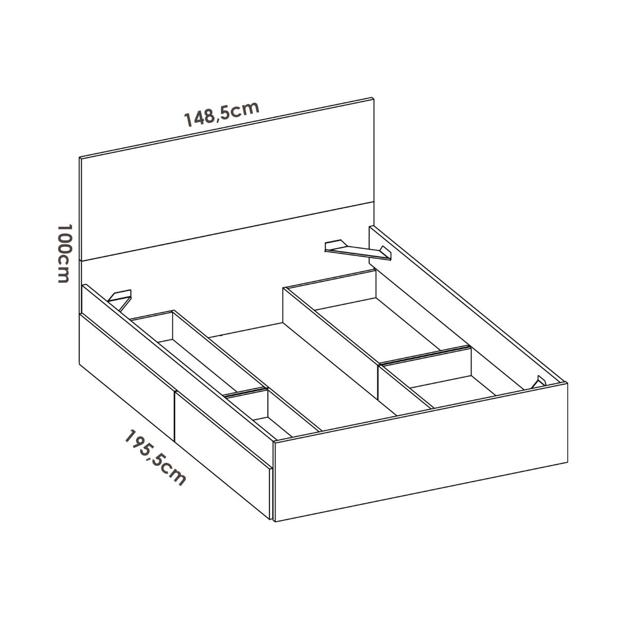 Conjunto-de-dormitorio-Pack-Lago-cama---comoda-blanco-medidas