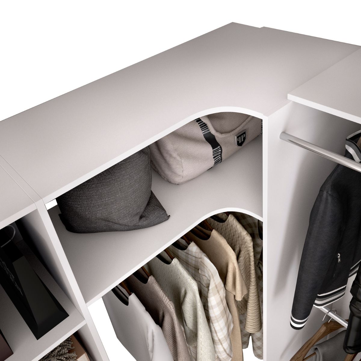 Armario-vestidor-Suit-reversible-3-cajones---3-barras---2-columnas-blanco-205x164-214x141-cm