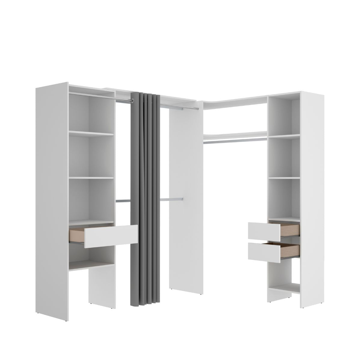 Armario-vestidor-Suit-reversible-3-cajones---3-barras---2-columnas-blanco-205x164-214x141-cm-fondo-blanco