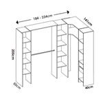 Armario-vestidor-Suit-reversible-2-cajones---3-barras---3-columnas-blanco-205x164-234x141-cm-medidas