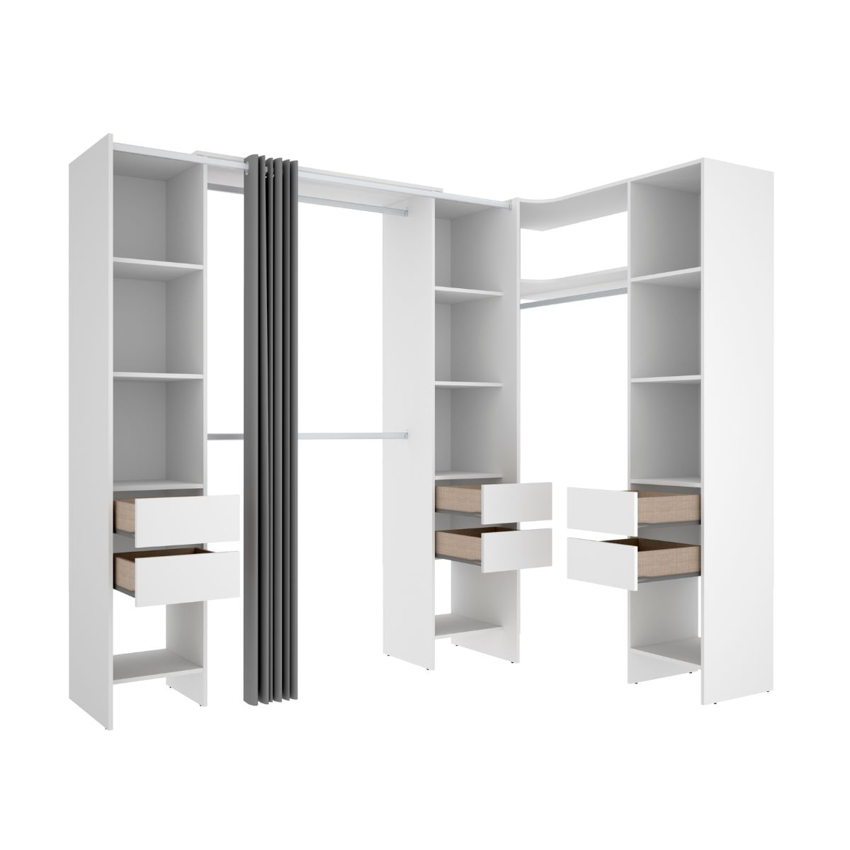 Armario-vestidor-Suit-reversible-6-cajones---3-barras---3-columnas-blanco-205x164-234x141-cm-fondo-blanco