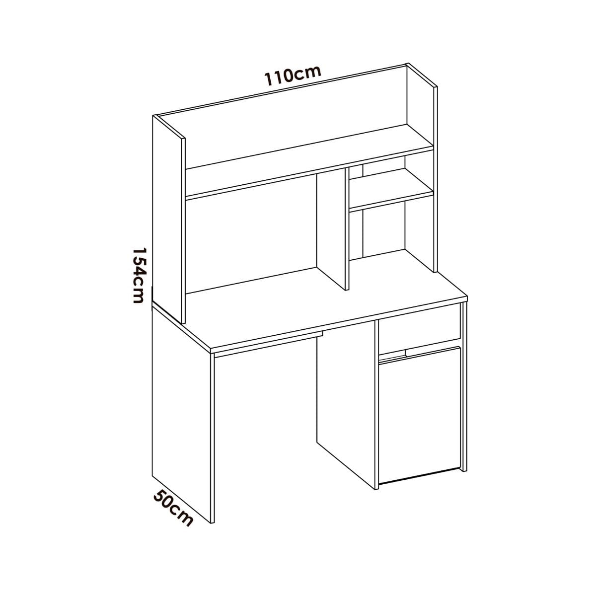 Mesa-de-escritorio-Bali-cajon---armario---3-compartimentos-blanco-154x110x50-cm-medidas