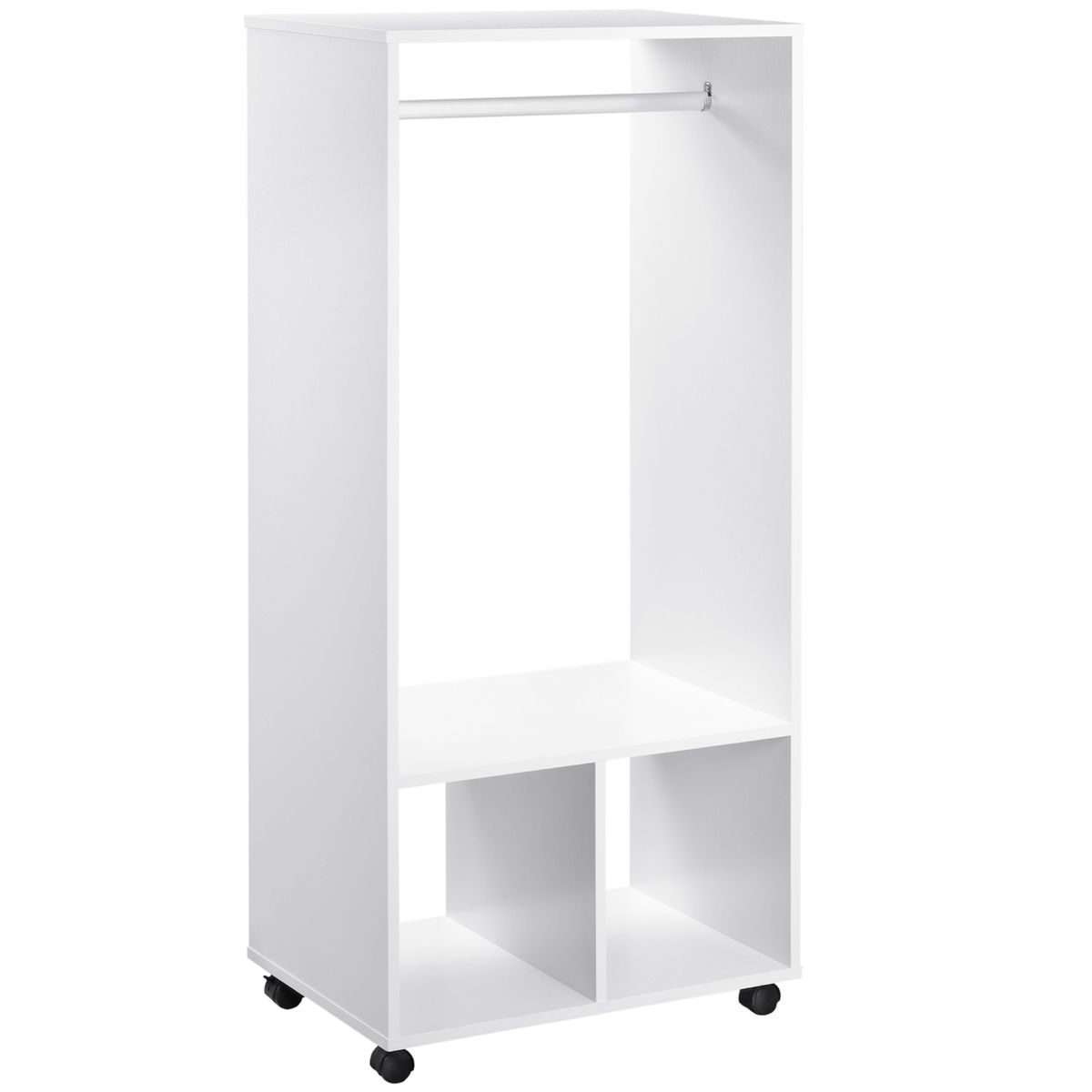 Armario-ropero-Adams-Homcom-con-barra---2-compartimentos-blanco-128x60x40-cm