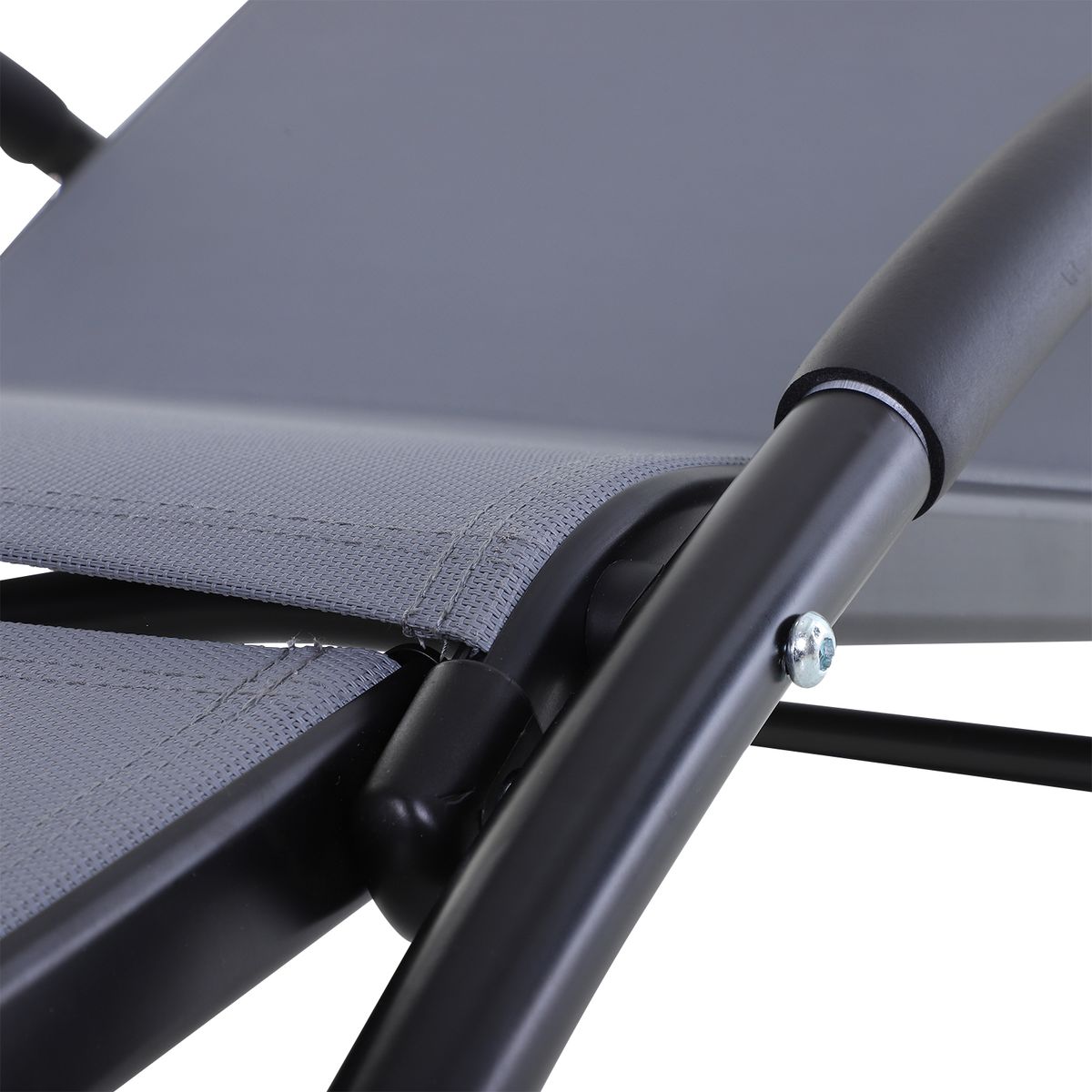 Tumbona Spa Outsunny respaldo ajustable gris 81x66x152 cm