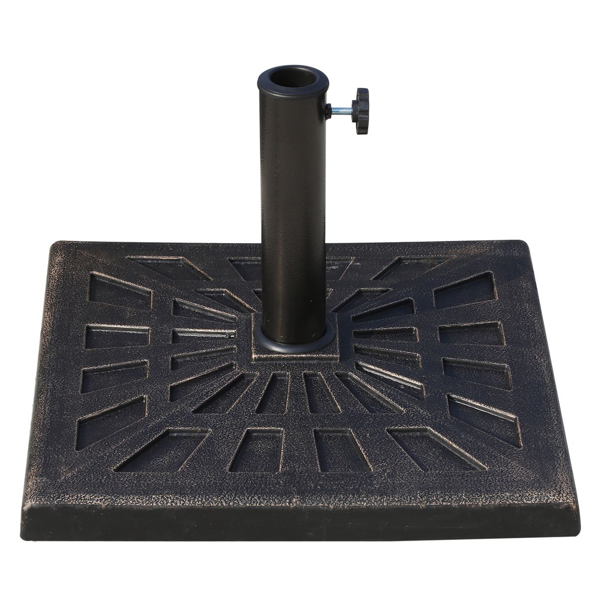 Pie de sombrilla Outsunny 15kg bronce negro 32x47x47 cm
