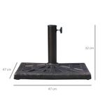 Pie de sombrilla Outsunny 15kg bronce negro 32x47x47 cm