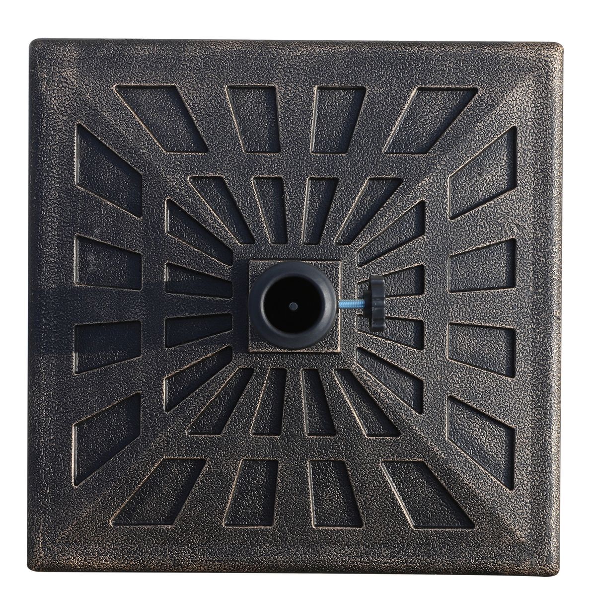 Pie de sombrilla Outsunny 15kg bronce negro 32x47x47 cm