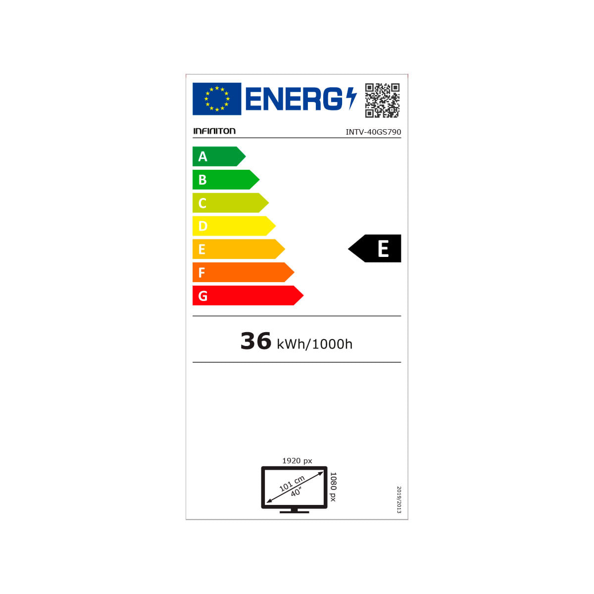 Televisor Smart TV Infiniton INTV-40GS790 LED Full HD 40’’ Android TV E negro eficiencia-energetica
