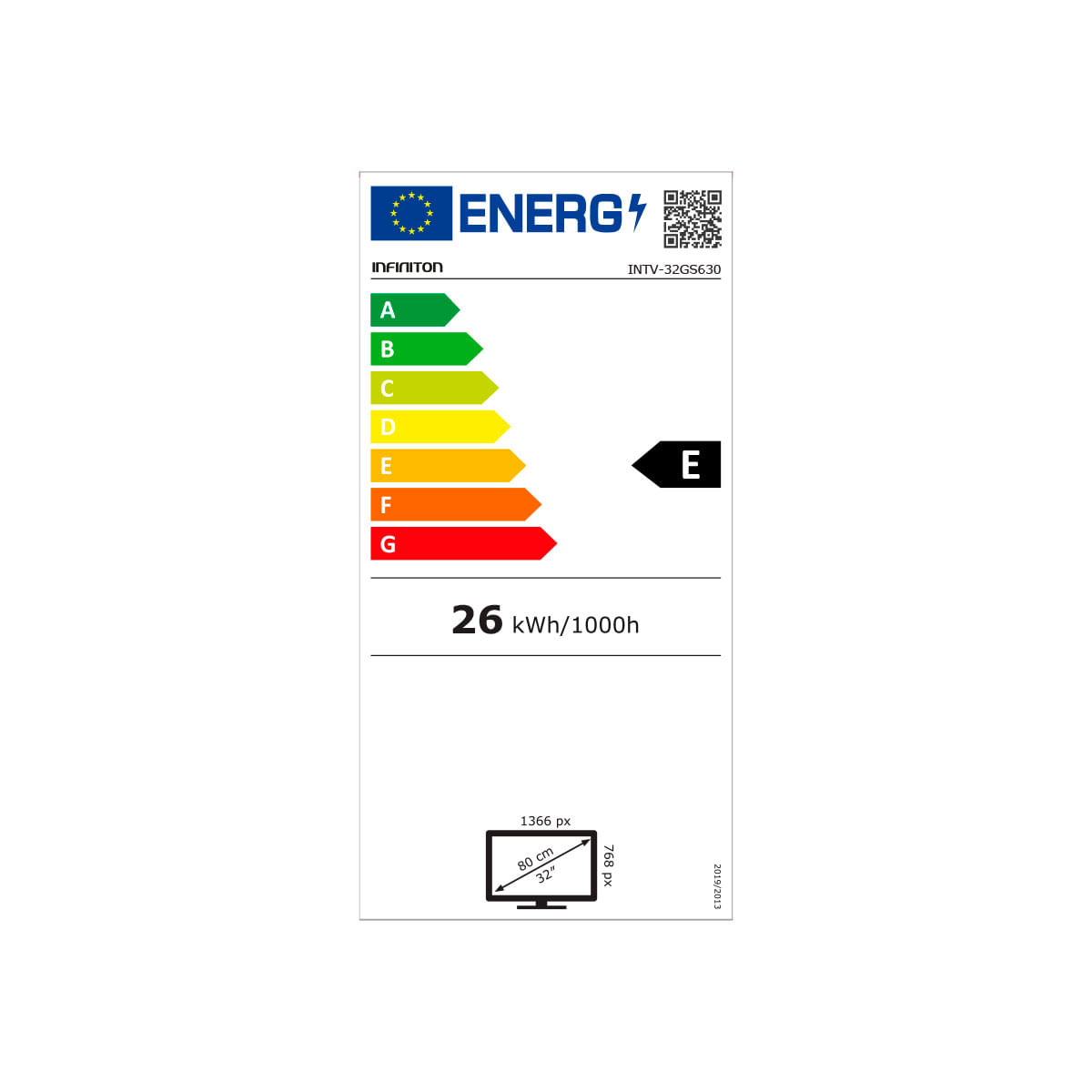 Televisor Smart TV Infiniton INTV-32GS630 LED HD 32’’ Android TV E negro eficiencia-energetia