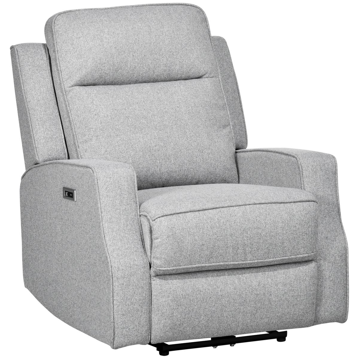 Sillón Relax Homcom reclinable con carga USB gris 104x84x92 cm