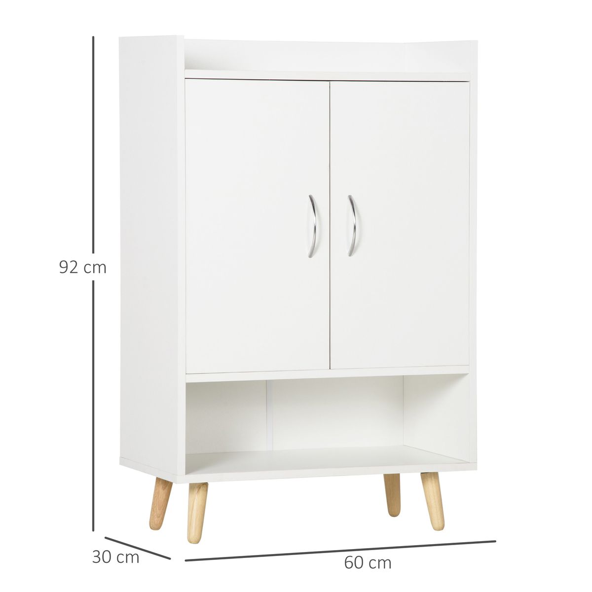 Armario auxiliar Norley 4 estantes blanco 92x60x30 cm