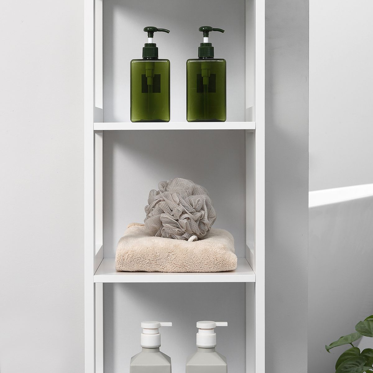 Estantería Kenton Kleankin 5 niveles blanco 140x30x30 cm