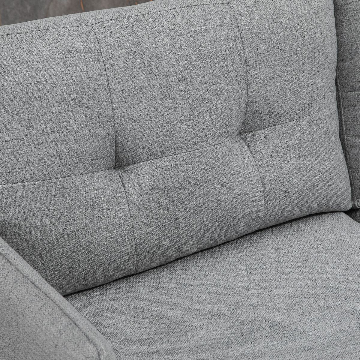 Sofá Harrow Homcom 2 plazas con 4 cojines gris 80x139x68 cm