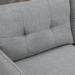 Sofá Harrow Homcom 2 plazas con 4 cojines gris 80x139x68 cm
