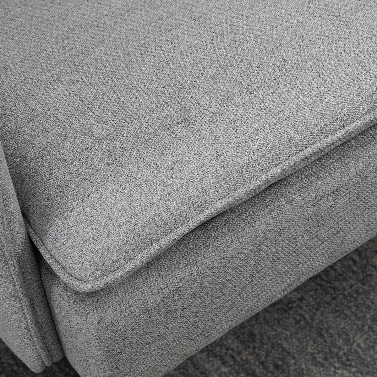 Sofá Harrow Homcom 2 plazas con 4 cojines gris 80x139x68 cm