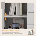 Aparador Luce Homcom 3 cajones + 2 armarios blanco 76x120x40 cm
