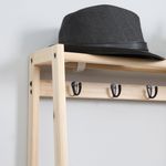 Perchero Alston Homcom 2 cajones de tela + 4 ganchos + barra natural 168x58x36 cm